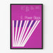 E. Power Biggs - Design Vintage-Violett Klavier-Poster