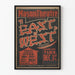 Vintage-Poster Theater East is West - Retro-Wanddekoration