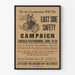 Vintage-Poster Sicherheitskampagne East Side