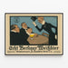 Vintage-Werbeplakat Echtes Berliner Weißbier — gerahmtes Bild an der Wand