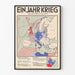 Historienkarte Poster Krieg 1939-1940 Europa