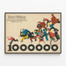 Vintage-Poster 1000000 Burleske Walhalla-Theater — gerahmtes Bild an der Wand