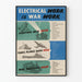 Vintage-Poster „Elektrische Arbeit ist Kriegsarbeit“ Wanddekoration Industrie Elektrik