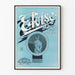 Vintage-Dekorationsposter "Eloise" in Blau und Schwarz