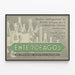 Vintage-Poster Enterofagos – Wissenschaftliche Retro-Wanddekoration — gerahmtes Bild an der Wand
