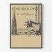 Grafischer Poster von Gargouille und Kathedrale für Vintage-Wanddekoration