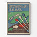 Vintage-Poster zur italienischen Kunstausstellung in Amsterdam