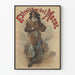 Retro-Poster im Stil von Estrella Del Moral im Western-Design
