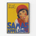 Vintage-Poster Samas Orangen mit lachendem Frauenporträt