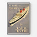 Vintage-Poster Europa nach Amerika von United States Lines
