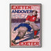 Vintage-Fußballposter US Exeter gegen Andover - 7. November