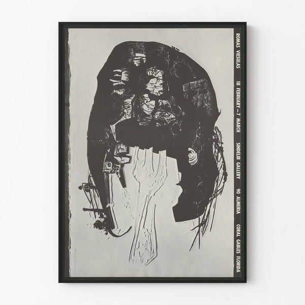 Ausstellungsposter Romas Vesulas - Sindellr Galerie 1967
