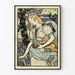 Künstlerischer Vintage-Frauen-Poster mit Blumen Wanddekoration