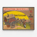 Vintage-Poster Weltausstellung Amsterdam 1895 — gerahmtes Bild an der Wand