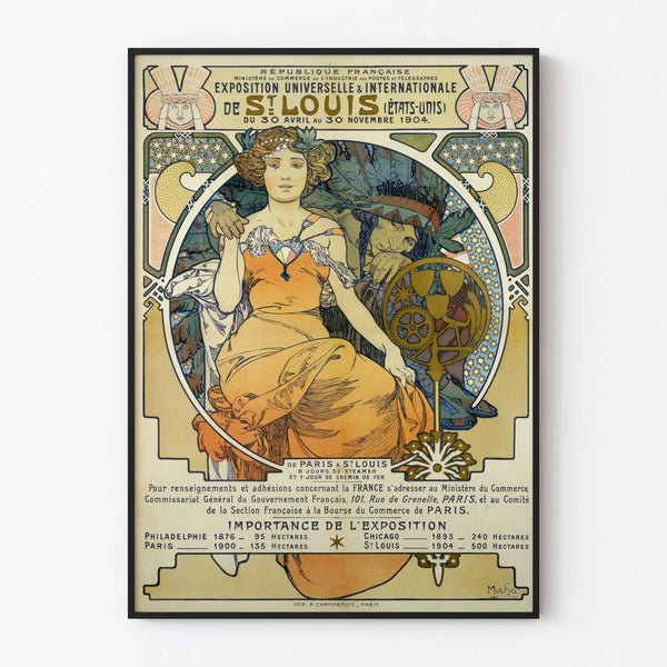 Plakat Jugendstil Weltausstellung St. Louis 1904