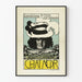 Vintage-Poster Wanddekoration Lesen der Schwarzen Katze