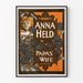 Vintage-Poster von Anna Held aus Papa's Wife von F. Ziegfeld Jr.