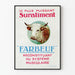 Vintage-Werbeplakat Farbœuf für Muskelüberfütterung