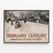 Retro-Poster Dekorativ Februar Jahrhundert Mittwinter Fiktion — gerahmtes Bild an der Wand