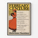 Vintage-Poster Februar Jahrhundert Mittwinter Nummer - Wanddekoration Retro