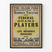 Vintage-Poster Federal Drama Players - Sommertheater Pine Island Park