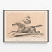 Vintage-Poster weibliche Reitkunst-Performance — gerahmtes Bild an der Wand