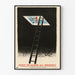 Vintage-Wandposter Sicherheit Leiter und Öffnungen