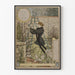 Dekoratives Poster Februar im Garten Vintage