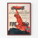 Vintage-Poster Fiat 509 La Cinquecento e Nove Wanddekoration