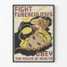 Vintage-Poster gegen Tuberkulose – Beachten Sie die Gesundheitsregeln