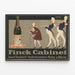 Vintage-Poster Finck Cabinet - Wanddekoration Champagner — gerahmtes Bild an der Wand