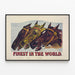 Vintage-Reitposter Pferde Finest der Welt — gerahmtes Bild an der Wand