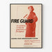 Vintage-Poster Feuerwache: Feuerwehr-Notfallausstellung