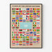 Vintage-Poster der Vereinten Nationen Fahnen
