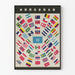 Vintage-Poster der Flaggen der Vereinten Nationen