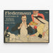 Vintage-Poster für Restaurant, Wein und Genuss unter den Linden — gerahmtes Bild an der Wand