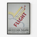 Vintage-Dekorationsposter Flug mit stilisierten Flugzeugen