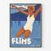 Vintage-Poster Flims Schweiz als Wanddekoration