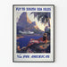 Vintage-Reiseposter Südsee-Inseln Pan American