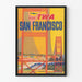 Vintage-Poster San Francisco Fly TWA zur Wanddekoration
