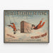 Vintage-Poster Folies-Bergère in Lyon - Les Frères Togam, Die Durchquerung des Indischen Koffers — gerahmtes Bild an der Wand