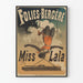 Vintage-Poster Folies-Bergère Miss Lala Dekorationsposter