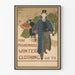 Eleganter Vintage-Wintermode-Poster