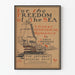 Historisches Dekorationsposter Für die Freiheit der Meere