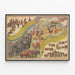 Vintage Tierposter Forepaugh & Sells Brothers 1899 — gerahmtes Bild an der Wand