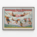 Vintage-Poster Cirque Forepaugh & Sells Brothers mit Hanlon-Truppe — gerahmtes Bild an der Wand