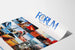 Poster Landkarte der Vereinigten Staaten mit berühmten Landschaften - Forum April 1978