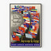 Vintage-Poster der Post Office Savings Bank mit Weltflaggen