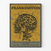 Vintage-Poster Frankenstein 1977 anatomische Illustration Schädel