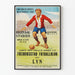 Vintage-Fußballposter Norwegen 1928 Fredriksstad Fotballklub gegen Lyn